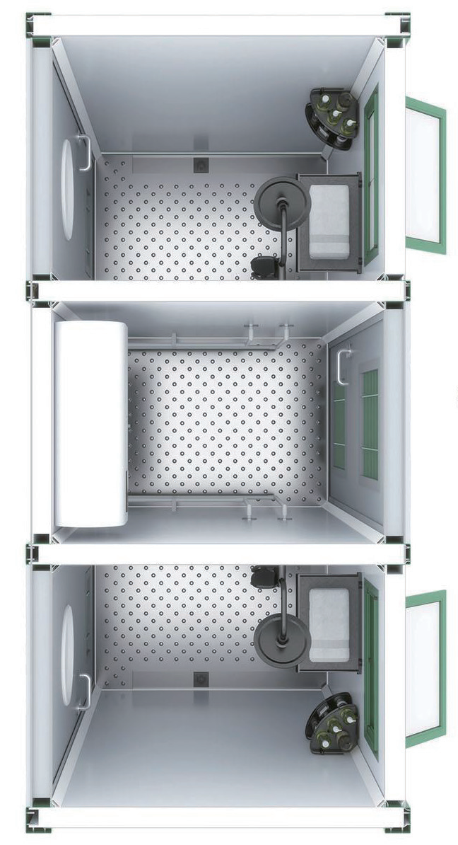 Double Shower and Storage Room