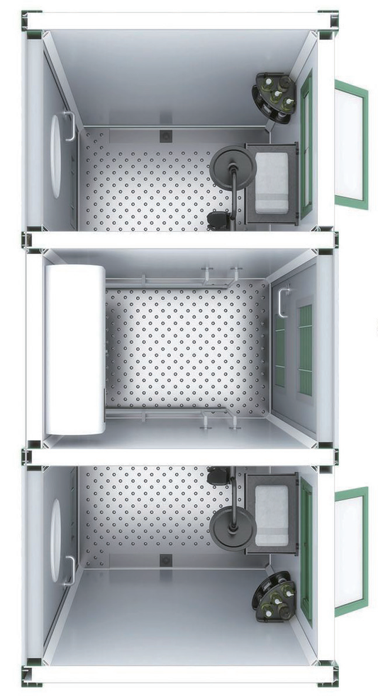 Double Shower and Storage Room